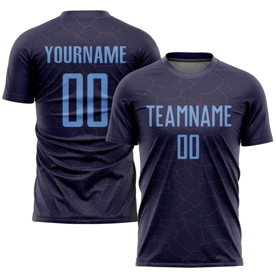 Uniform Trikot Lila Fußball Sublimation Benutzerdefinierte Blaues Licht